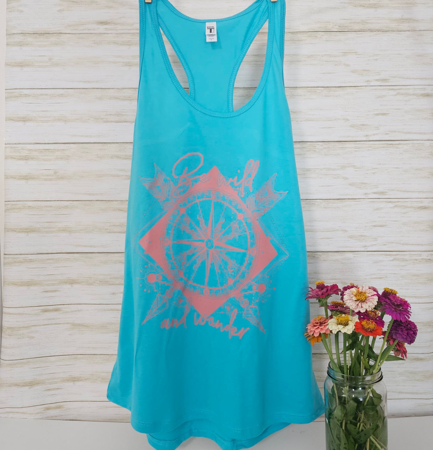 Be Wild and Wander Racerback Tank | Compass | Adventure | Screenprint| Tanktop | Women's Apparel