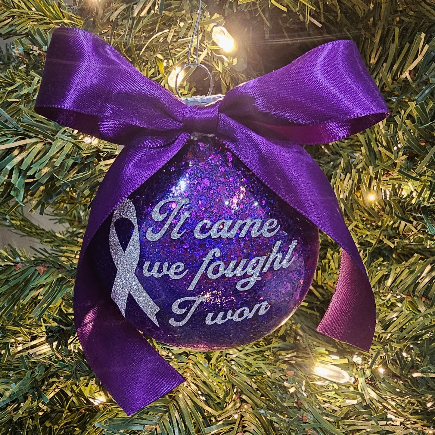 Cancer Survivor Christmas Ornament | Purple |Christmas Ornament | Christmas | Gift | Survivor | Warrior | Cancer