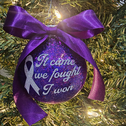 Cancer Survivor Christmas Ornament | Purple |Christmas Ornament | Christmas | Gift | Survivor | Warrior | Cancer