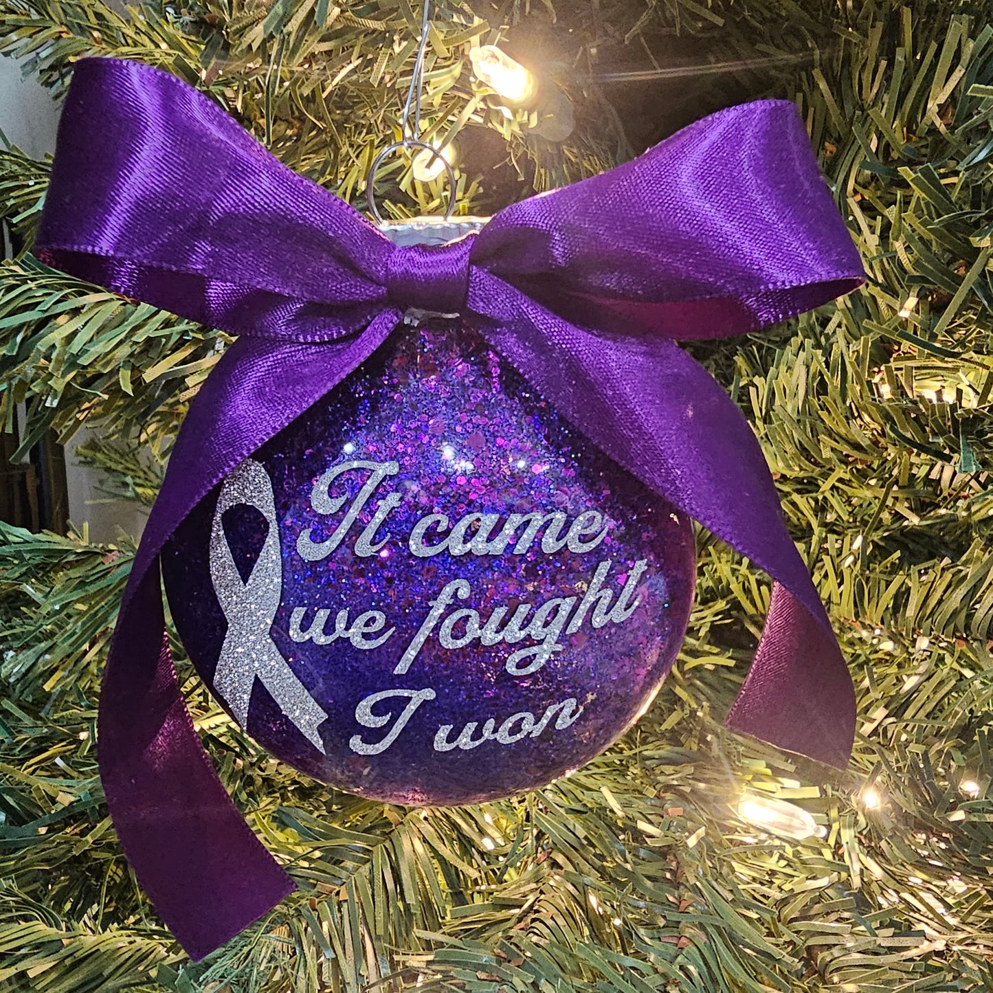 Cancer Survivor Christmas Ornament | Purple |Christmas Ornament | Christmas | Gift | Survivor | Warrior | Cancer