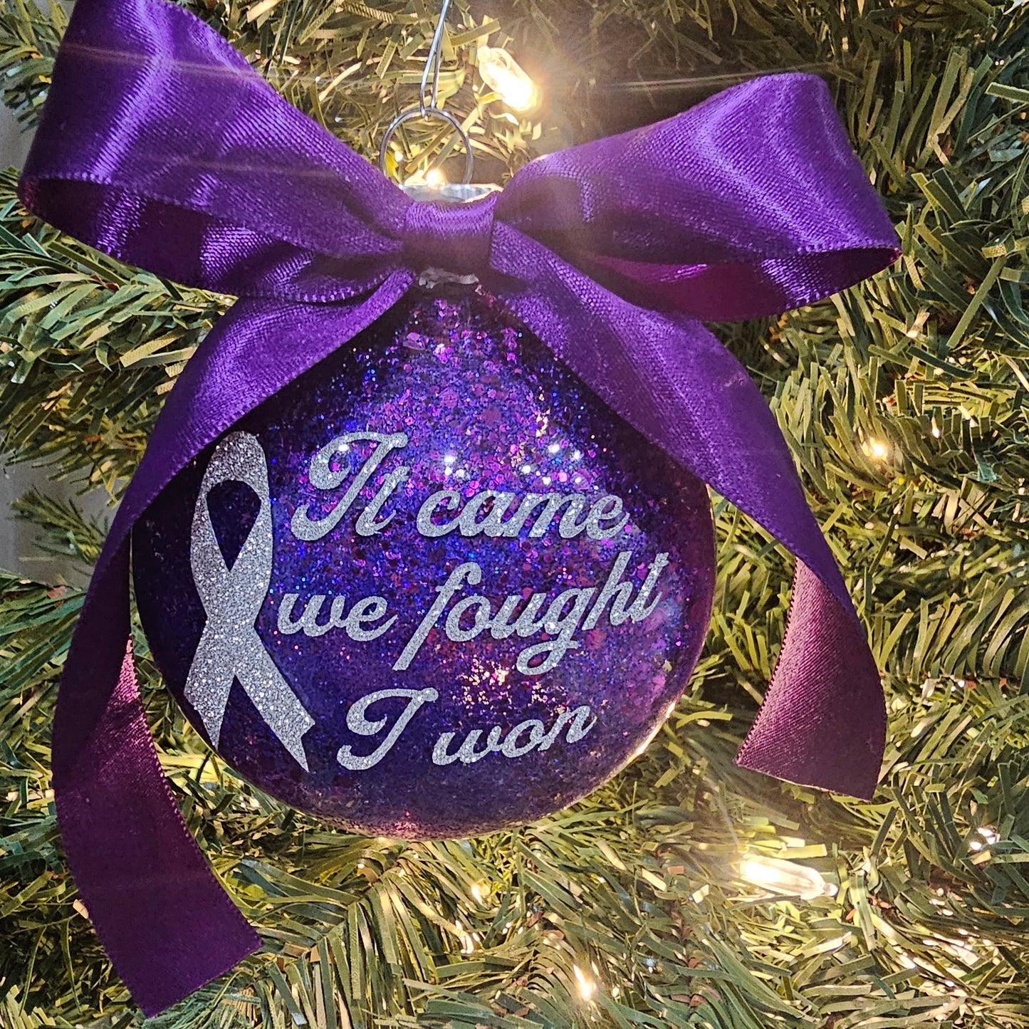 Cancer Survivor Christmas Ornament | Purple |Christmas Ornament | Christmas | Gift | Survivor | Warrior | Cancer