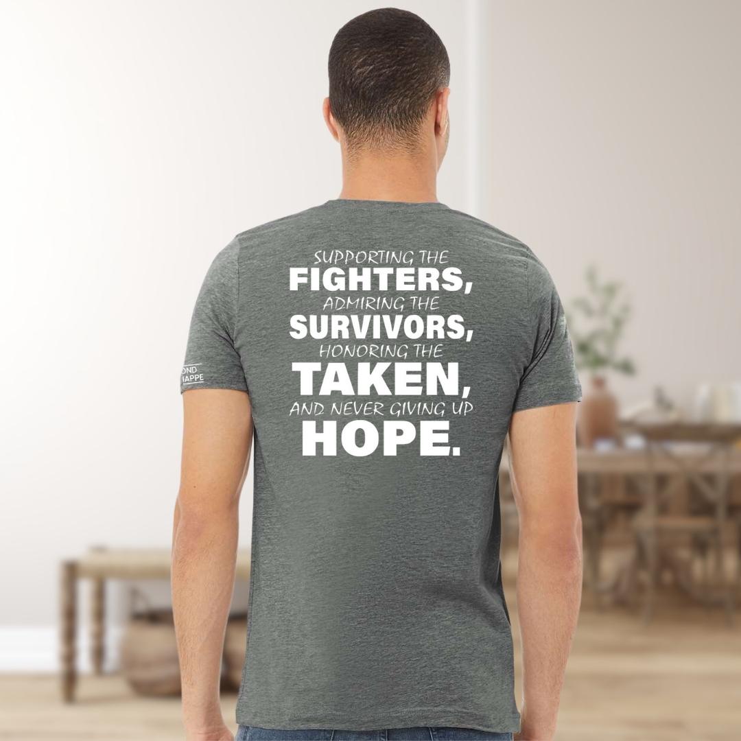 Cancer Support T-Shirt in Deep Heather