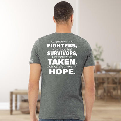 Cancer Support T-Shirt in Deep Heather