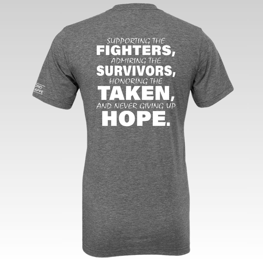 Cancer Support T-Shirt in Deep Heather