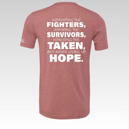 Cancer Support T-Shirt in Mauve