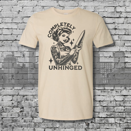 Completely Unhinged Natural Graphic Tee