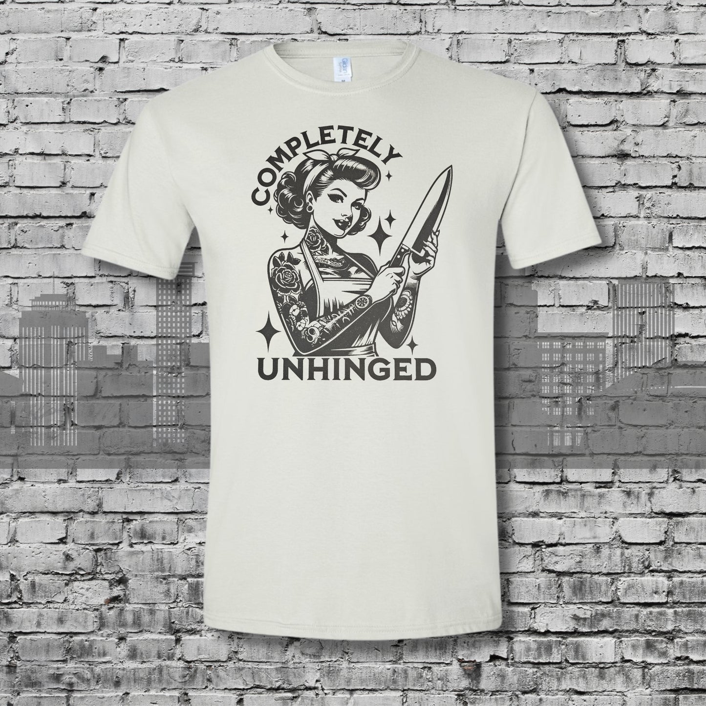 Completely Unhinged White Graphic Tee