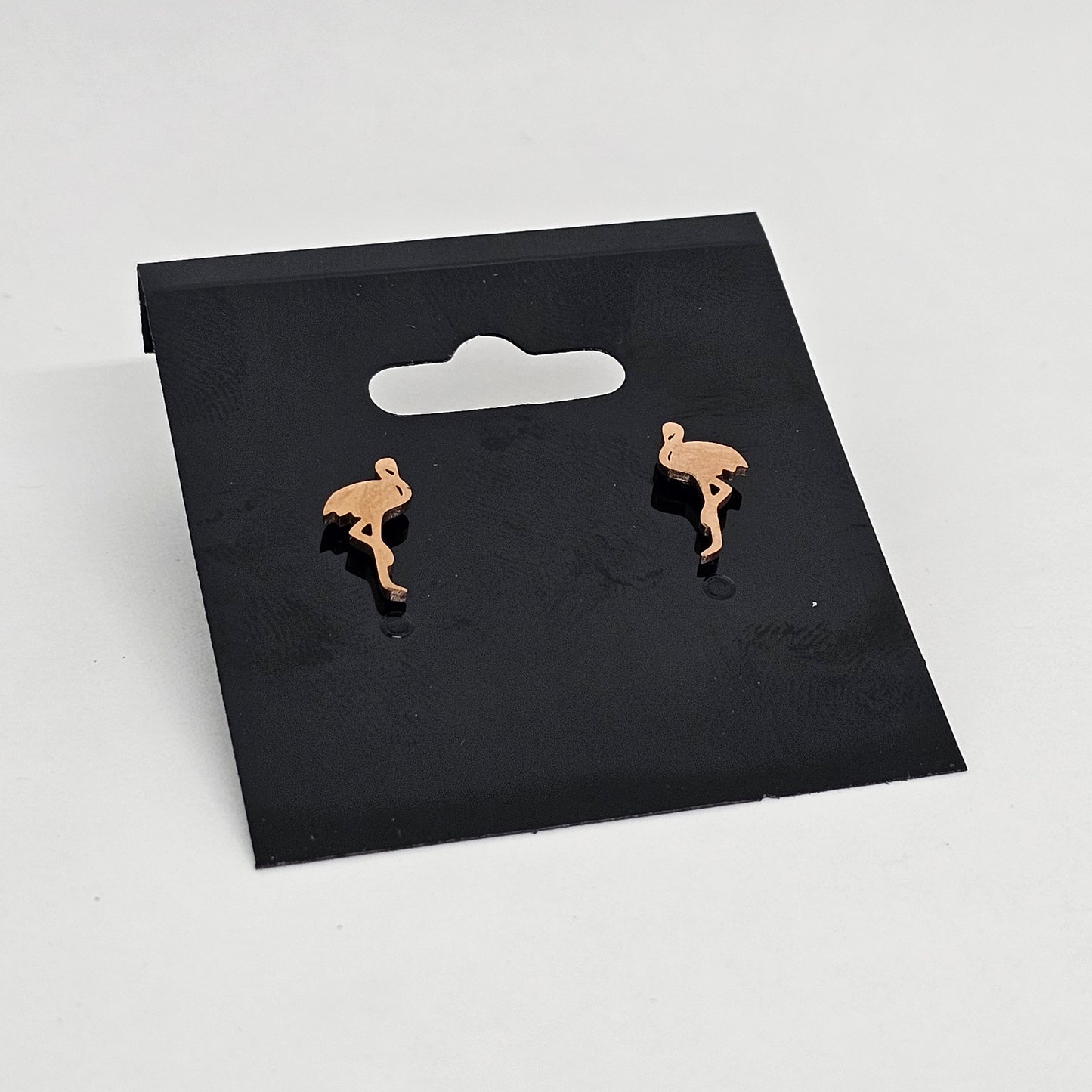 Gold Flamingo Stud Earrings | Summer | Stud Earrings | Stainless Steel