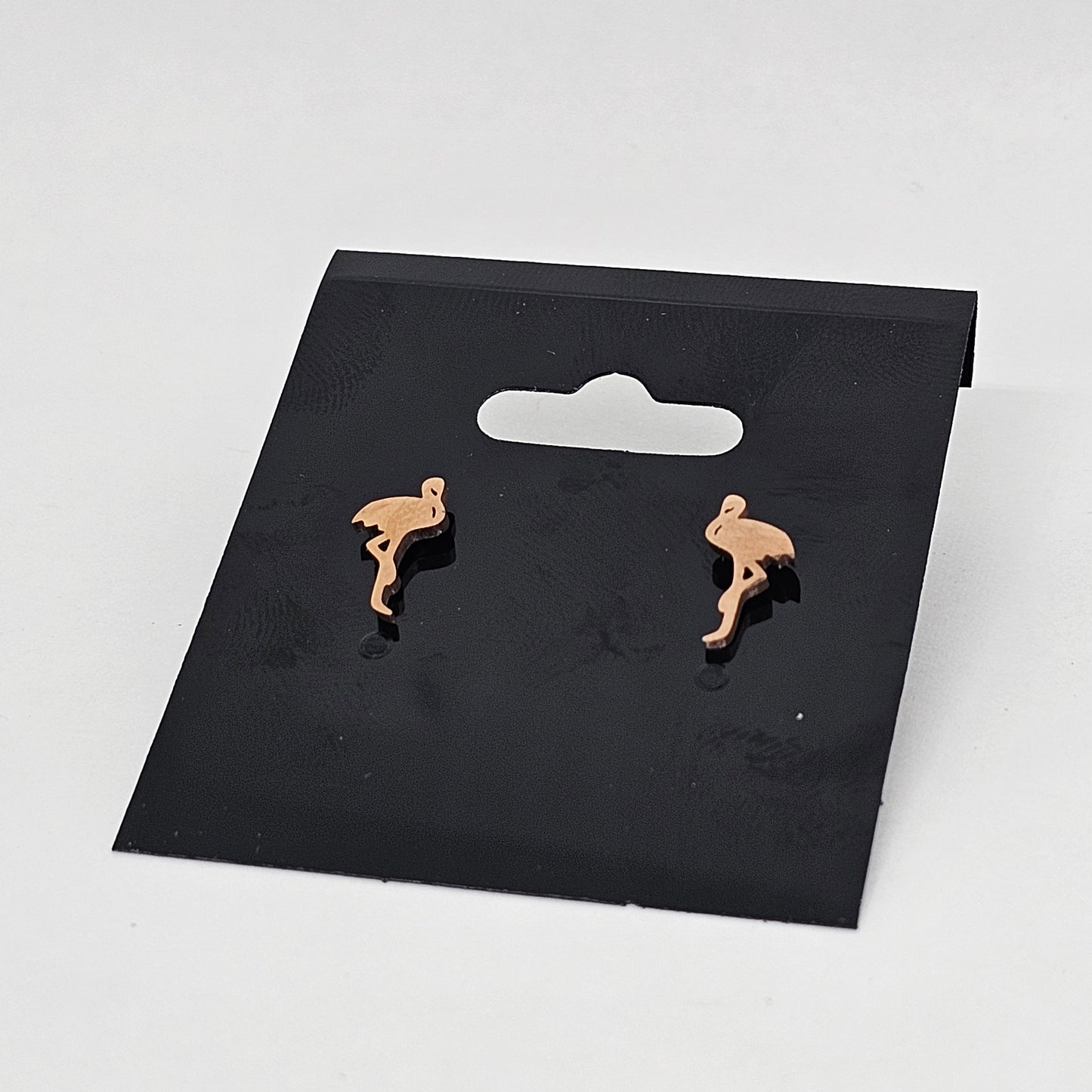 Gold Flamingo Stud Earrings | Summer | Stud Earrings | Stainless Steel