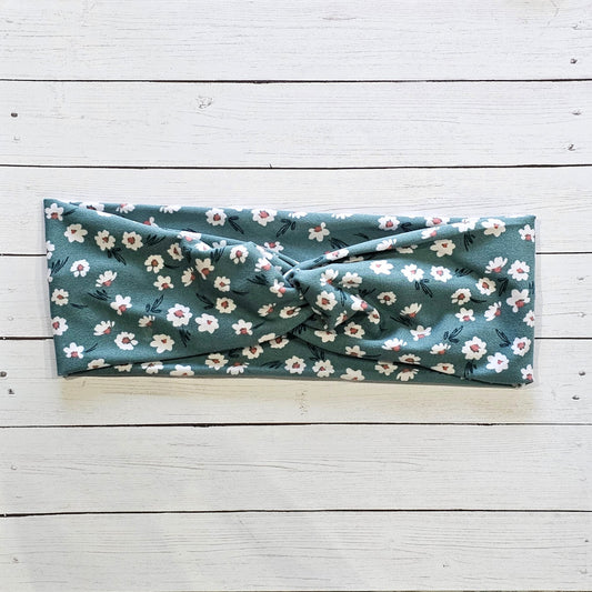 Small Floral Print Fabric Headband