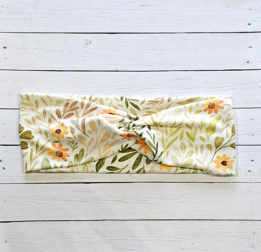 Spring Flowers Print Fabric Headband