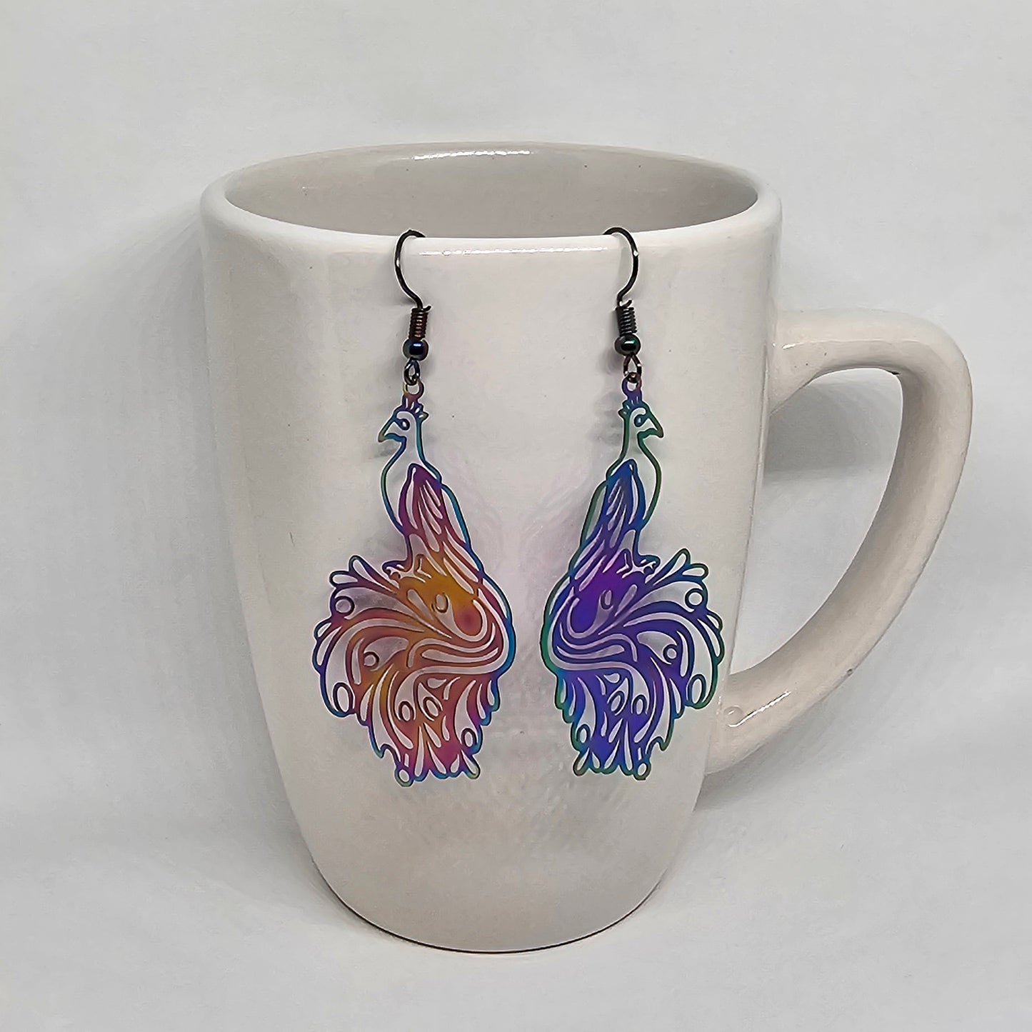 Vibrant Peacock Dangle Earrings | Dangle Earrings | Metal