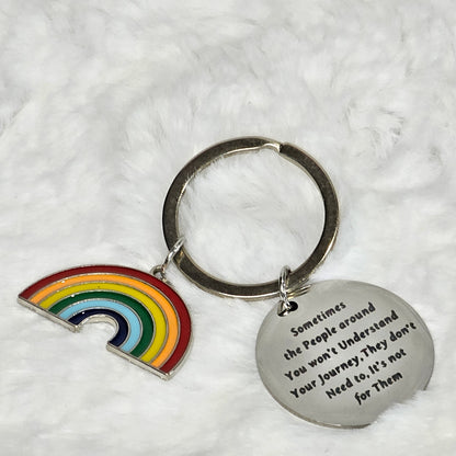 Pride Rainbow and People Don't Understand You Keychain