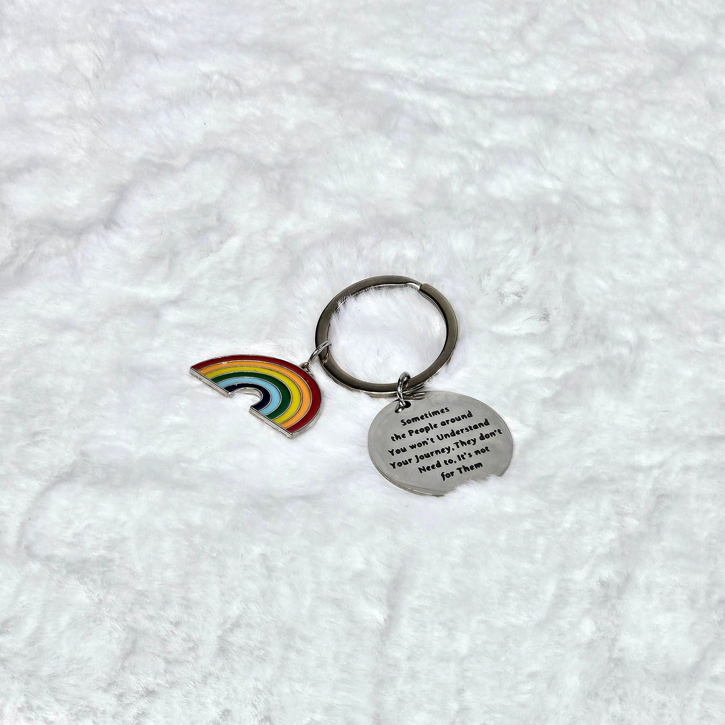 Pride Rainbow and People Don't Understand You Keychain