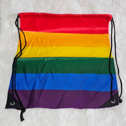 LGBTQ Pride Rainbow Drawstring Backpack