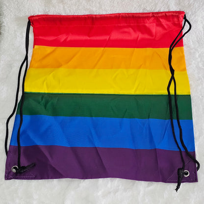 LGBTQ Pride Rainbow Drawstring Backpack