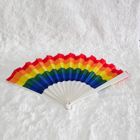 LGBTQ Pride Rainbow Vintage Folding Fan