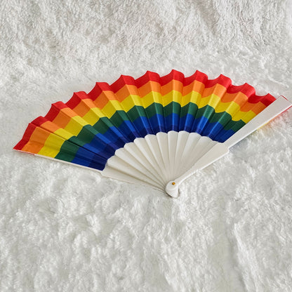 LGBTQ Pride Rainbow Vintage Folding Fan