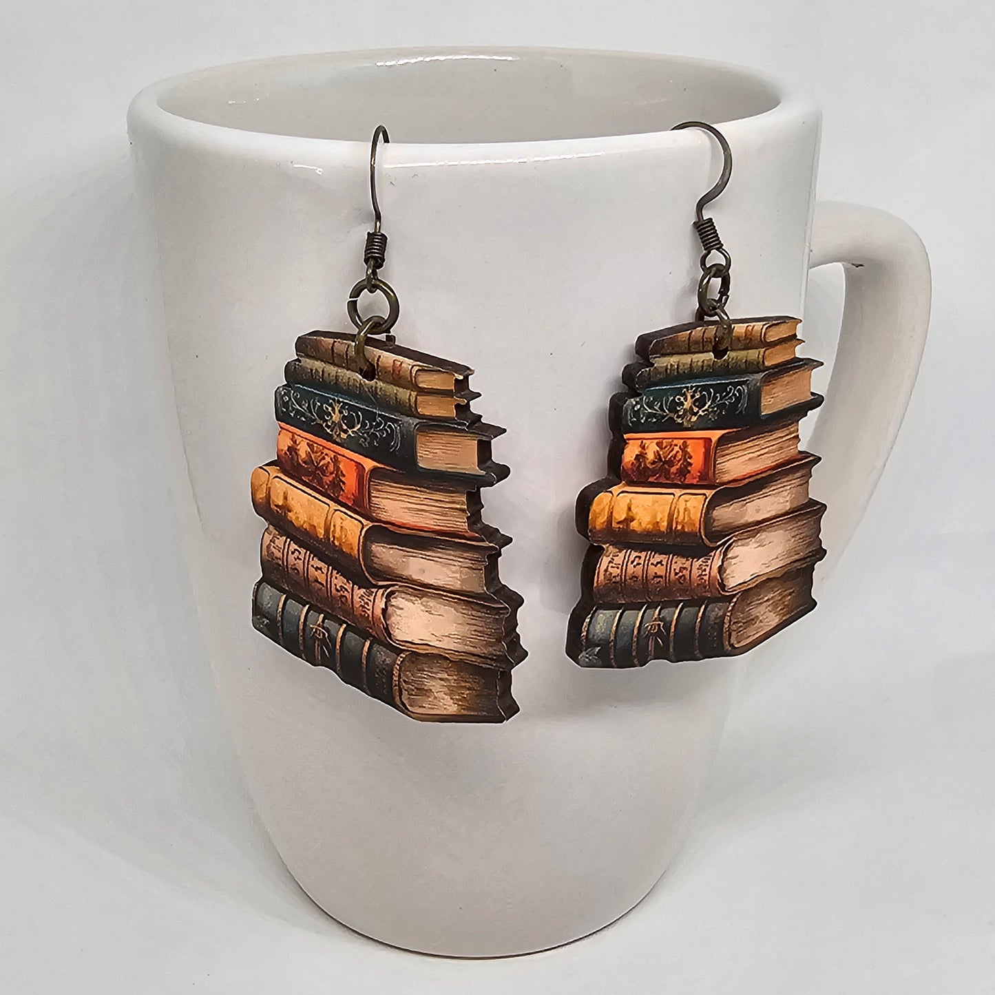 Wooden Book Dangle Earrings | Back to School | Dangle Earrings | Wooden | Lightweight